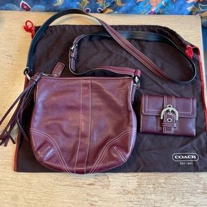 Vintage COACH crossbody and wallet